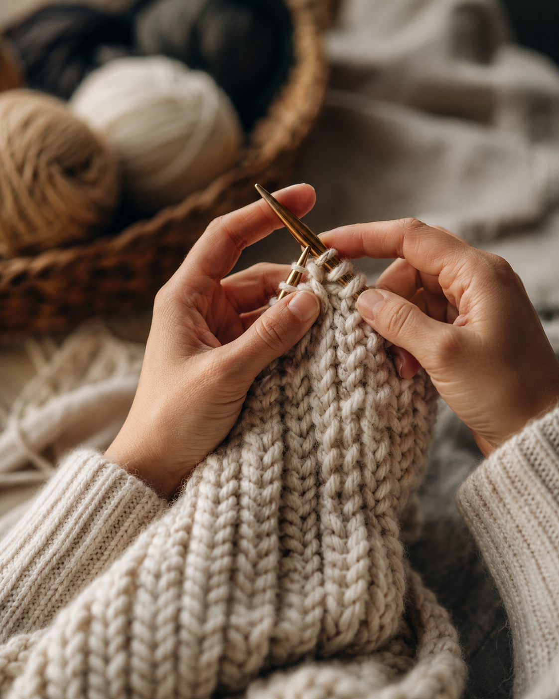 Apparel & knitwear — close detail of the craft, captured for content