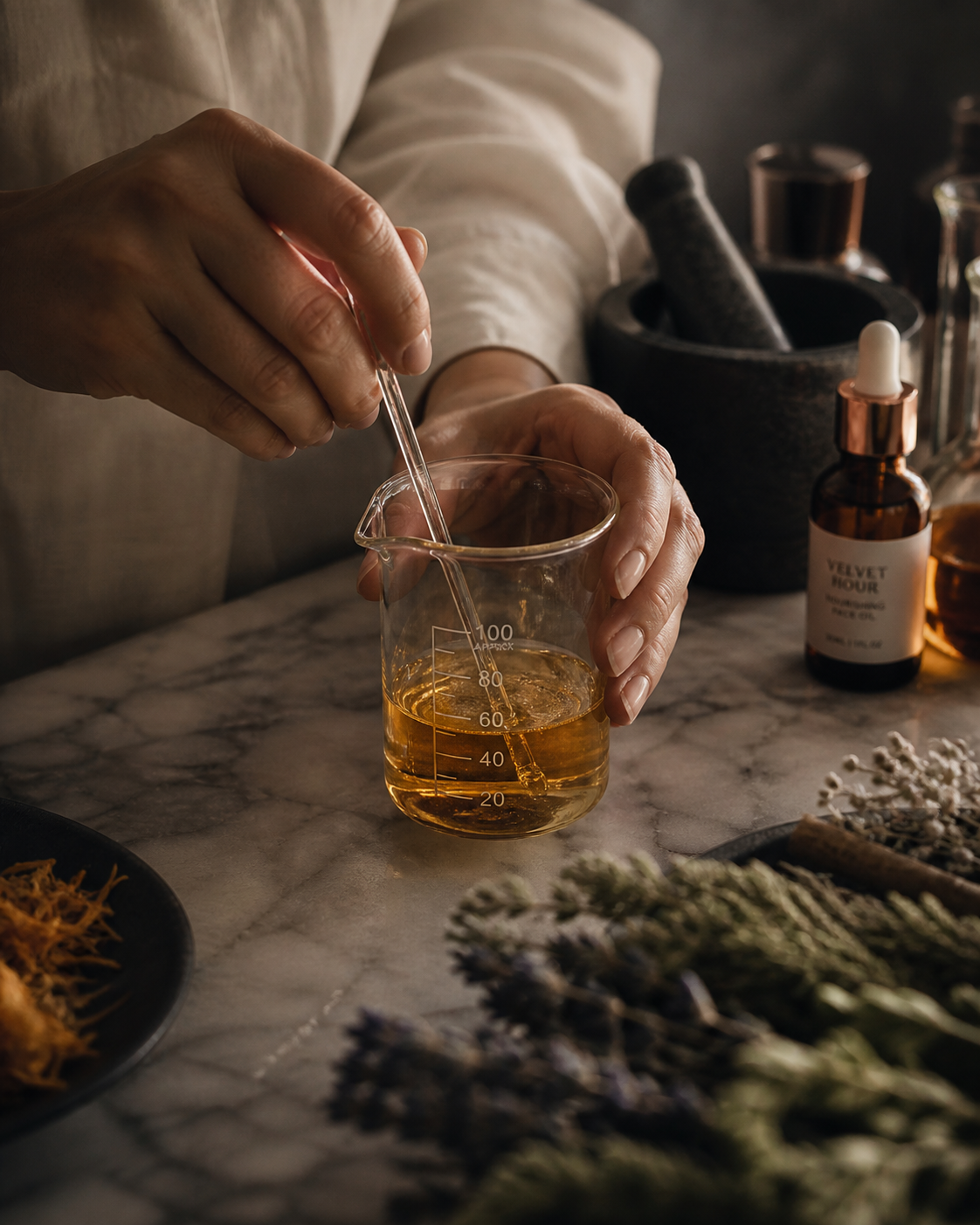 Beauty & cosmetics — close detail of the craft, captured for content
