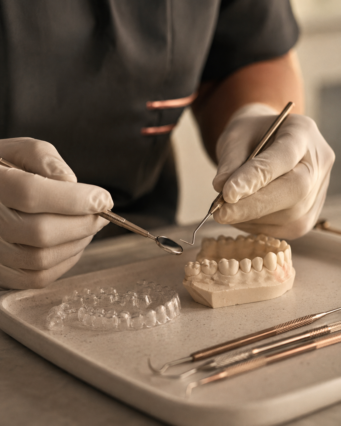 Dental & medical clinics — close detail of the craft, captured for content