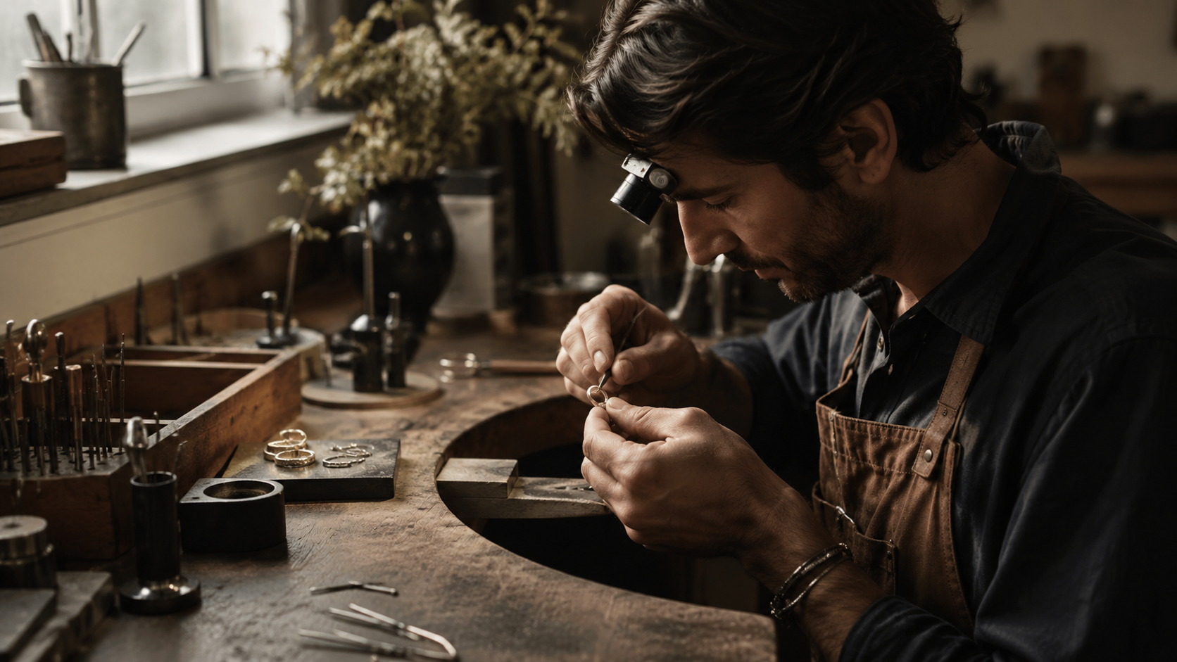 Jewelry & accessories content production at Nerds Creative — environmental shot of the work in progress