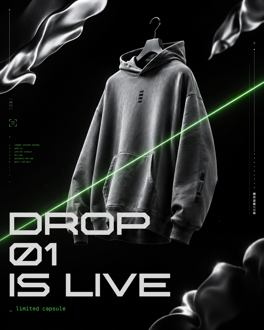 Chrome Orchard Apparel — Story-of-the-piece sample Instagram post by Nerds Creative