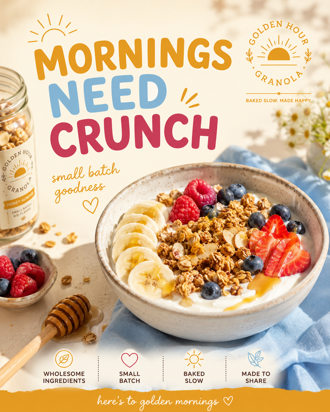 Golden Hour Granola — Hero post sample Instagram post by Nerds Creative