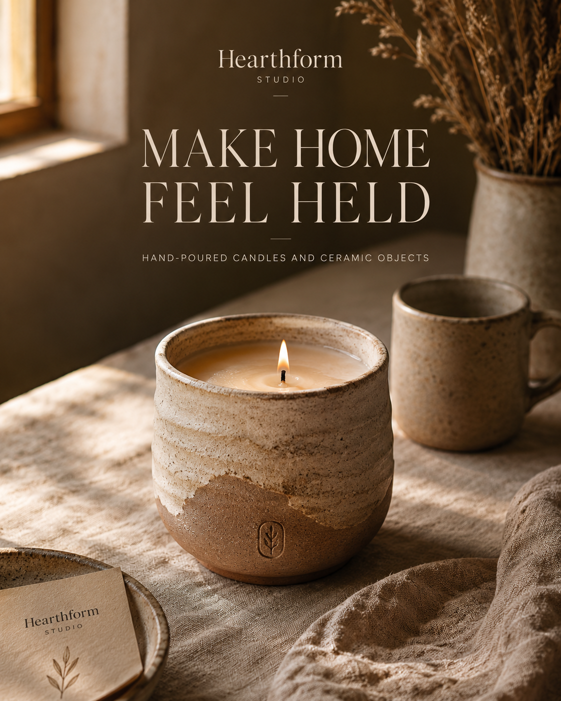 Hearthform Studio — Hero post sample Instagram post by Nerds Creative