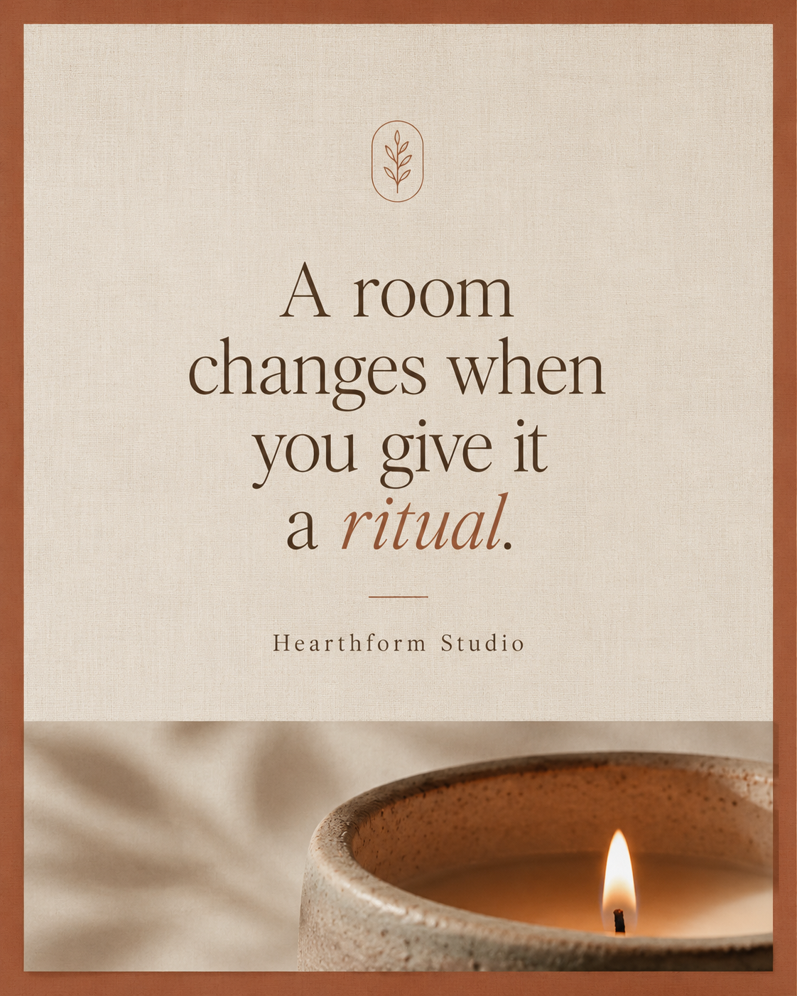 Hearthform Studio — Story-of-the-piece sample Instagram post by Nerds Creative