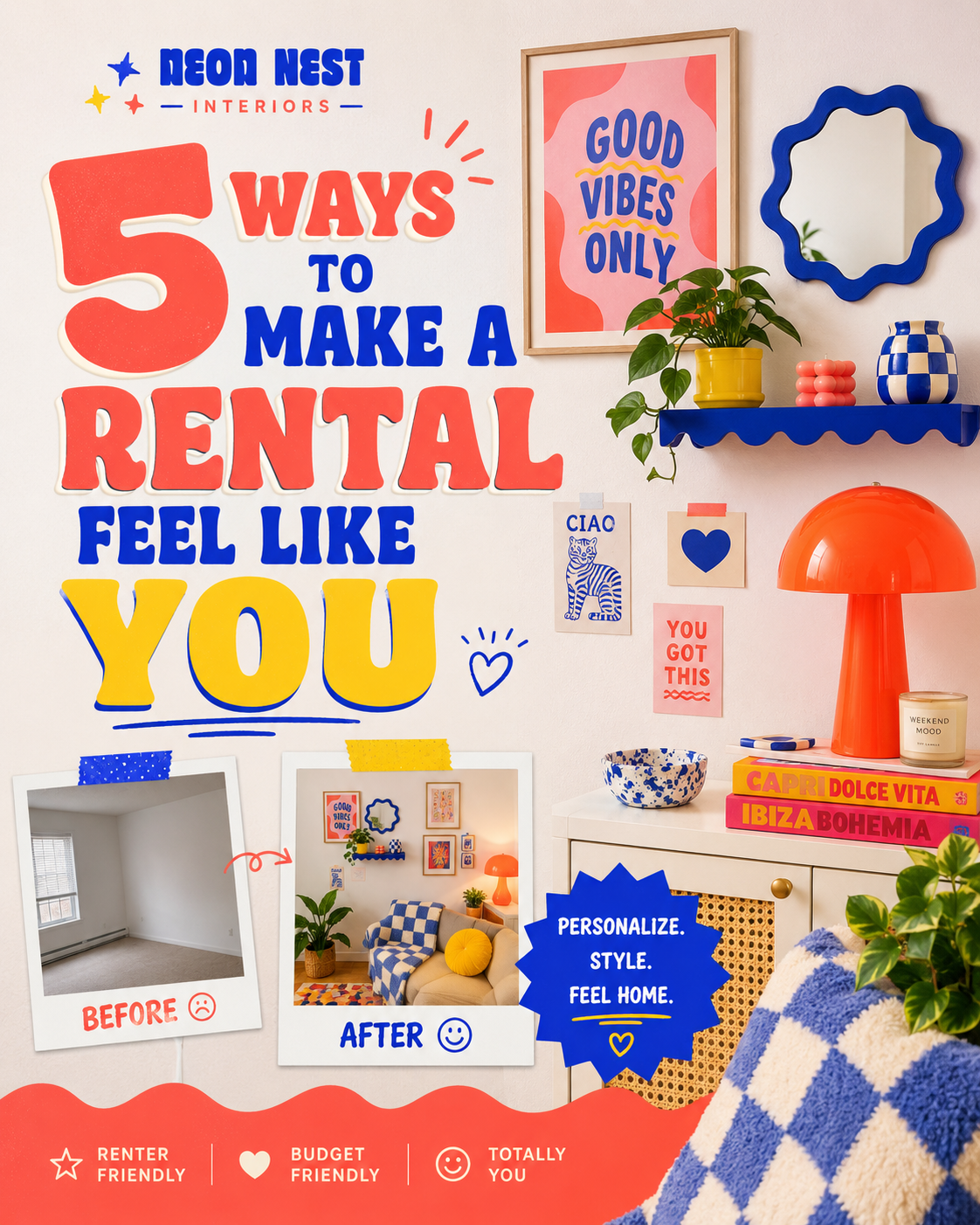 Neon Nest Interiors — Story-of-the-piece sample Instagram post by Nerds Creative