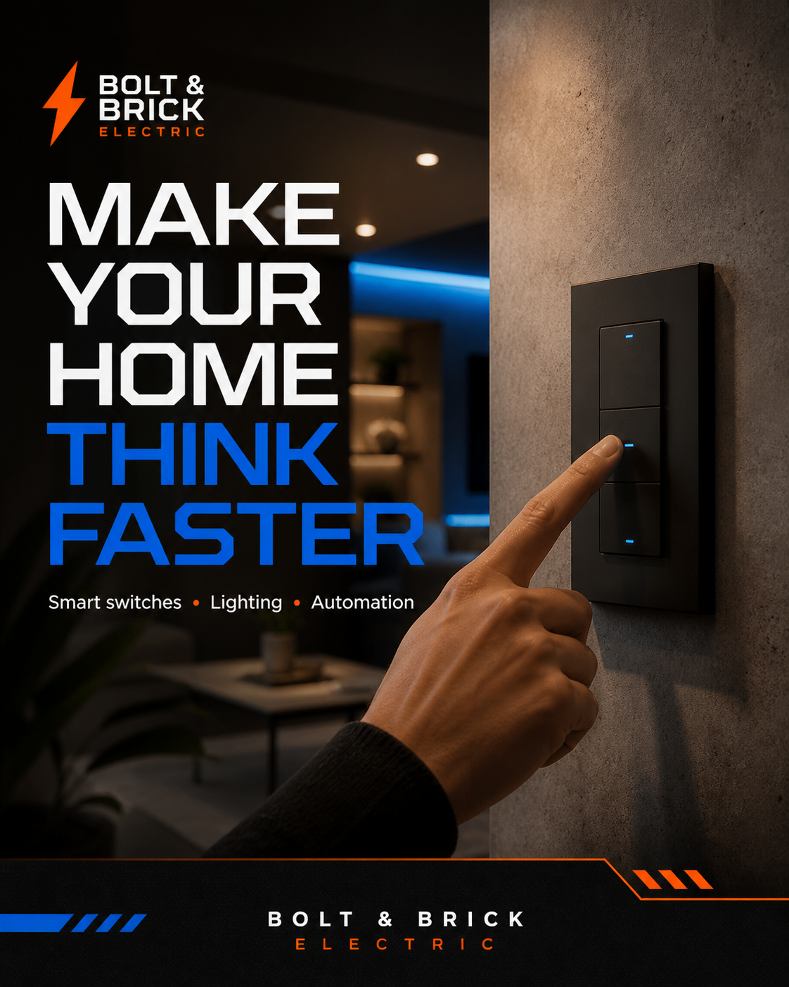 Bolt & Brick Electric — Story-of-the-piece sample Instagram post by Nerds Creative