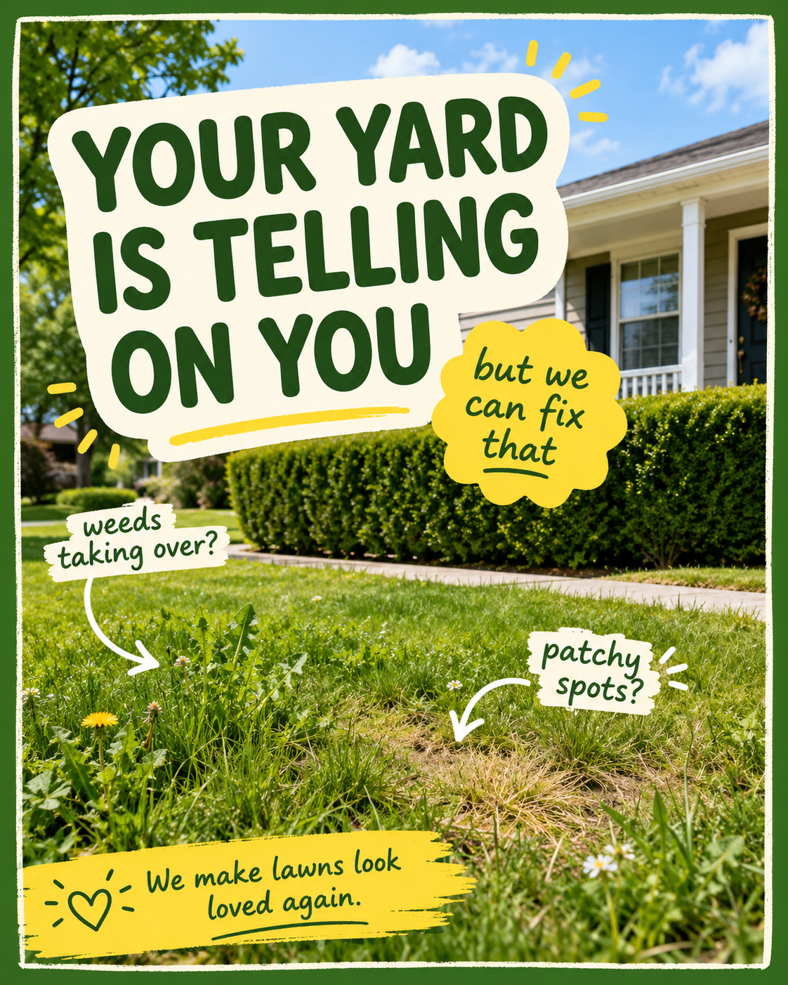 GreenSpade Yardworks — Hero post sample Instagram post by Nerds Creative