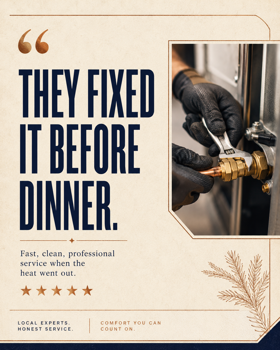 Northline Heating Co — Story-of-the-piece sample Instagram post by Nerds Creative