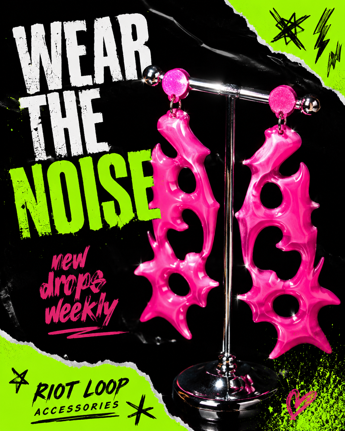 Riot Loop Accessories — Hero post sample Instagram post by Nerds Creative