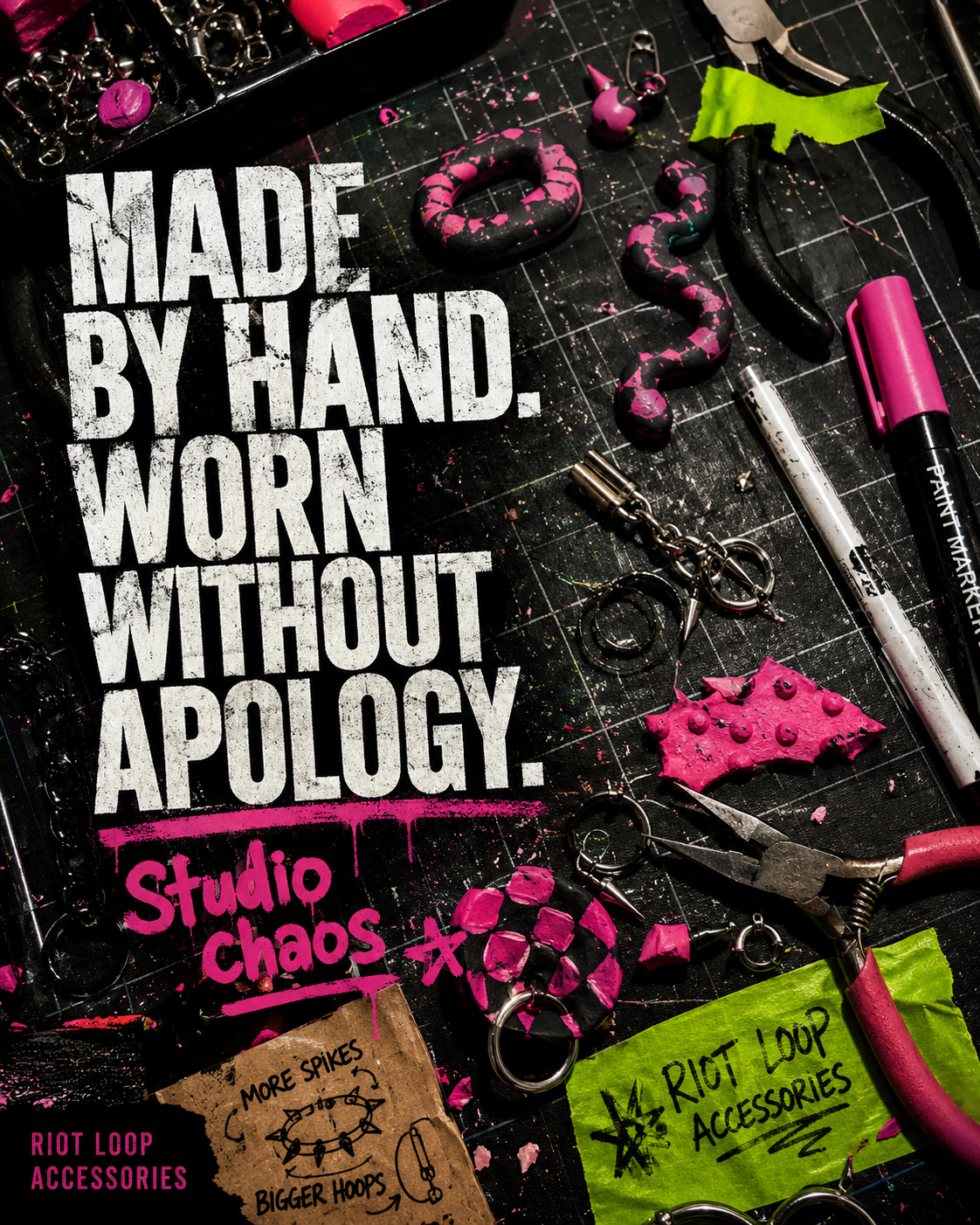 Riot Loop Accessories — Story-of-the-piece sample Instagram post by Nerds Creative