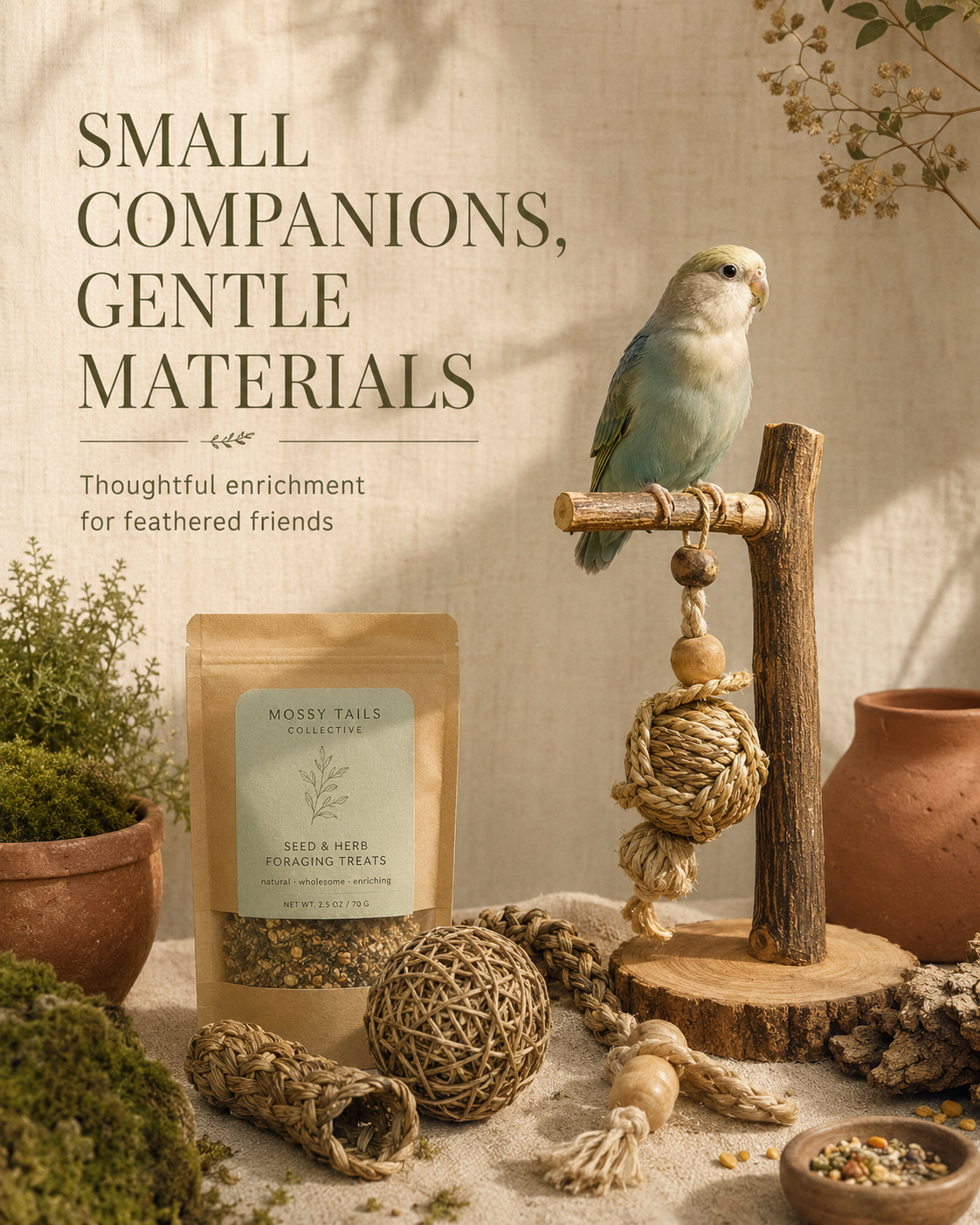 Mossy Tails Collective — Carousel cover sample Instagram post by Nerds Creative