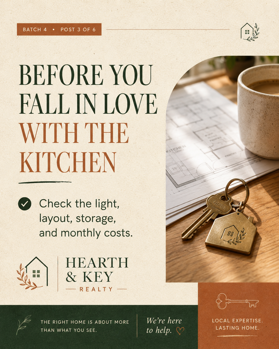 Hearth & Key Realty — Story-of-the-piece sample Instagram post by Nerds Creative