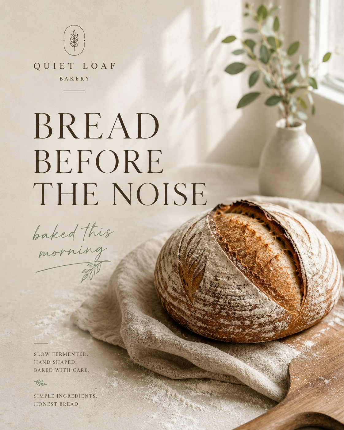 Quiet Loaf Bakery — Hero post sample Instagram post by Nerds Creative