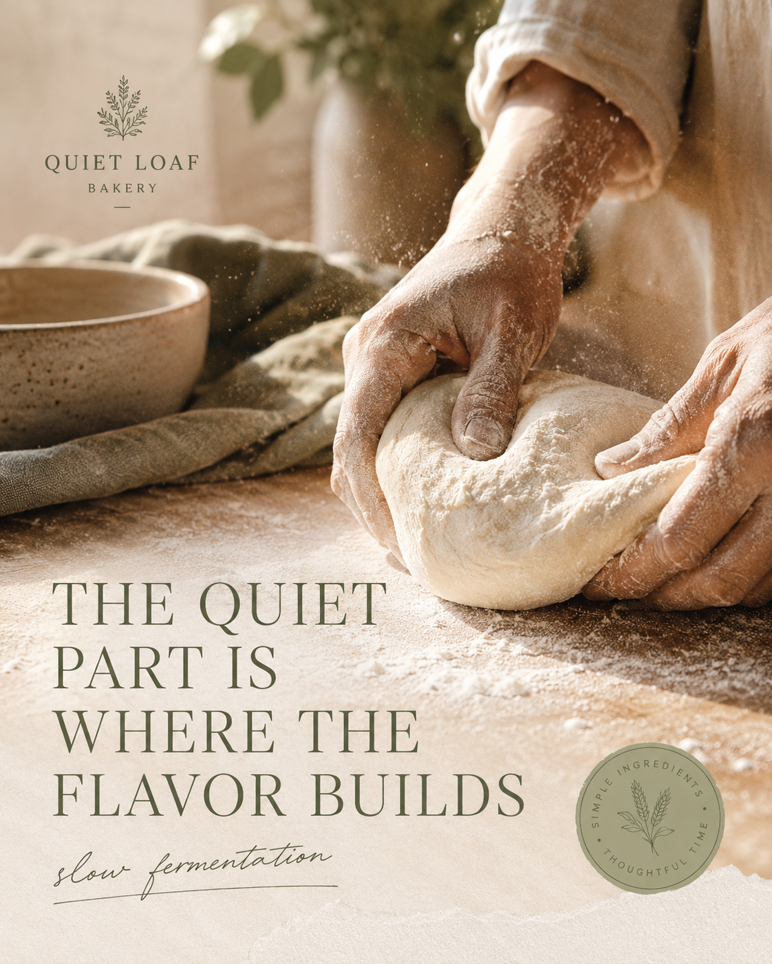 Quiet Loaf Bakery — Carousel cover sample Instagram post by Nerds Creative