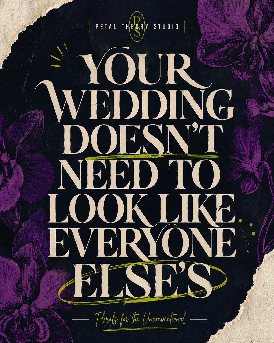 Petal Theory Studio — Story-of-the-piece sample Instagram post by Nerds Creative
